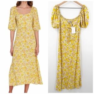 Faithfull The Brand Juniper Midi Dress Garden Floral